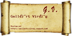 Gellért Virág névjegykártya